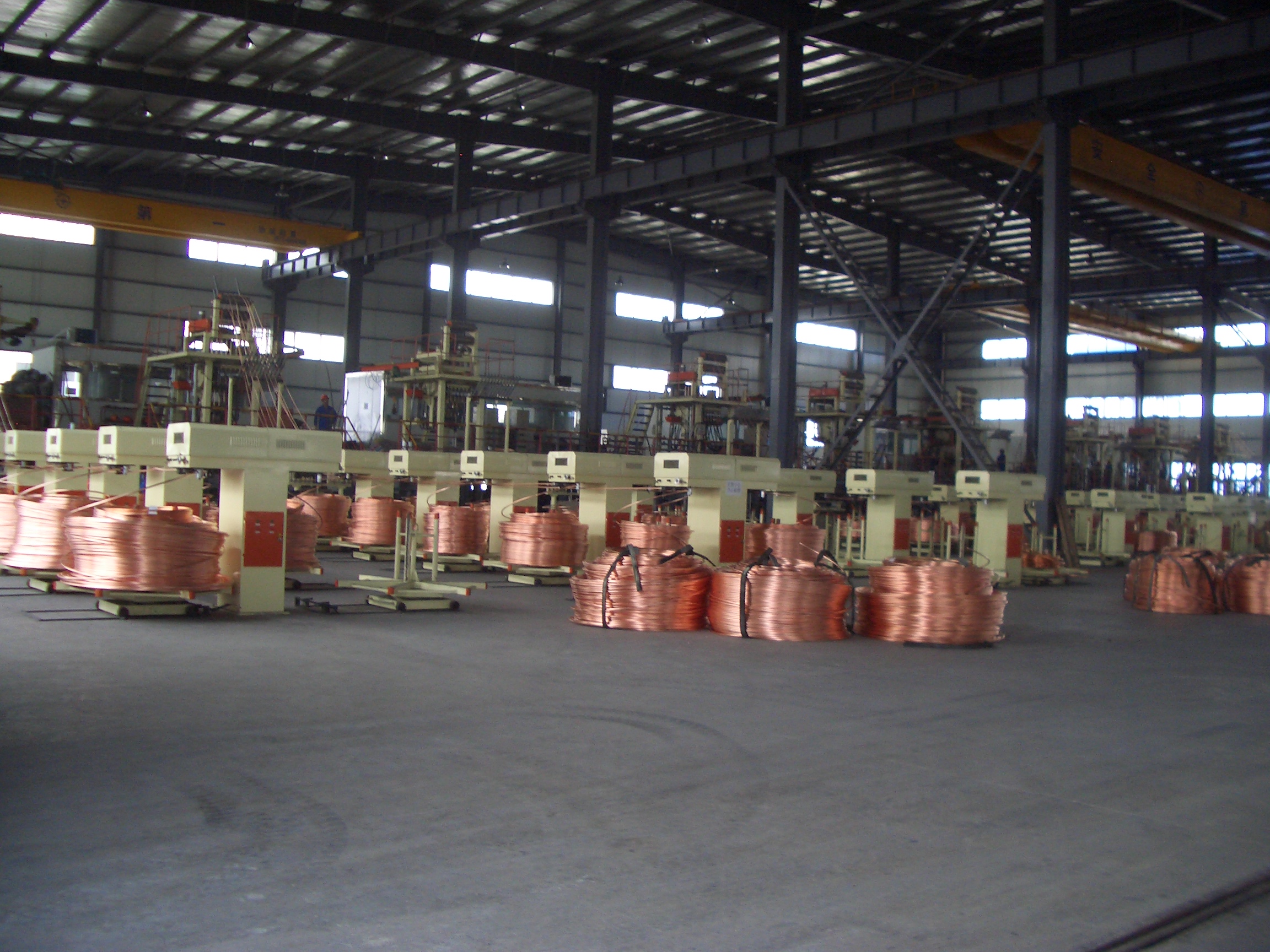 the coiling machine in upwards continuous casting machine for oxygen-free copper rod